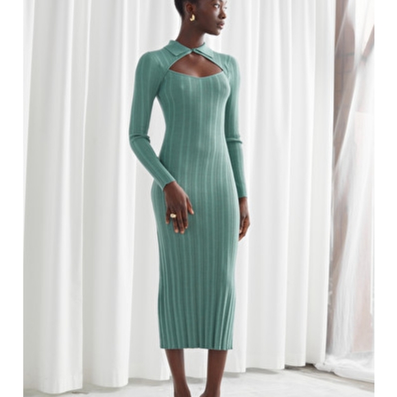 &otherstories midi ribbed dress - Picture 1 of 1
